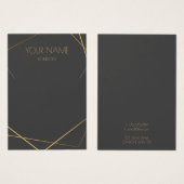金ゴールドきんつぎ幾何学的ネックレス表示カード (正面&裏面)