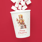 金ゴールドくるみ割りメリークリスマス 紙コップ