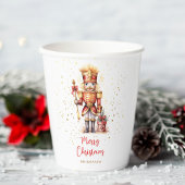 金ゴールドくるみ割りメリークリスマス 紙コップ