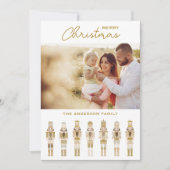 金ゴールドくるみ割り写真挨拶カード 招待状 (正面)