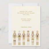 金ゴールドくるみ割り写真挨拶カード 招待状 (裏面)