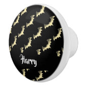 金ゴールドこうもりオン黒 セラミックノブ (右)