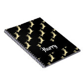 金ゴールドこうもりオン黒 ノートブック (右側)