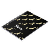 金ゴールドこうもりオン黒 ノートブック (左側)