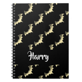 金ゴールドこうもりオン黒 ノートブック