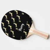 金ゴールドこうもりオン黒 卓球ラケット (横)