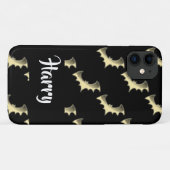 金ゴールドこうもりオン黒 Case-Mate iPhoneケース (裏面(横))