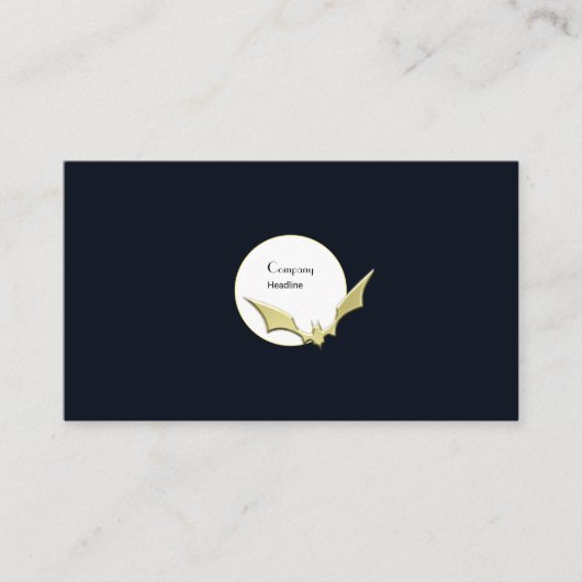 金ゴールドこうもり 名刺 (正面)