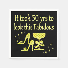 金ゴールドこの素晴らしい見た目に50年かかった スタンダードカクテルナプキン