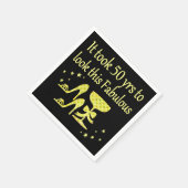 金ゴールドこの素晴らしい見た目に50年かかった スタンダードカクテルナプキン (角)