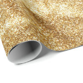 金ゴールドしわ紙テクスチャ抽象芸術背景.go ラッピングペーパー (ロールコーナー)