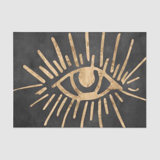 金ゴールドすべて見る目のコールグレー動揺して黒 薄葉紙 (正面)