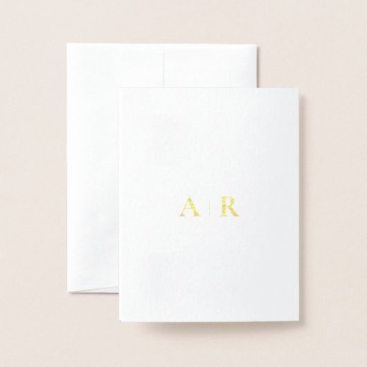 金ゴールドつる植物結婚スクロールのサンキューカード、 箔カード (裏面封筒付き)