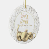 金ゴールドで世界で最も偉大な娘 セラミックオーナメント (右)