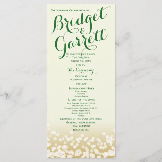 金ゴールドとアイボリーのトゥインクルライト プログラム (正面)