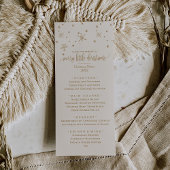 金ゴールドとアイボリースノーフレーククリスマスディナー メニュー