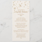 金ゴールドとアイボリースノーフレーククリスマスディナー メニュー (正面)