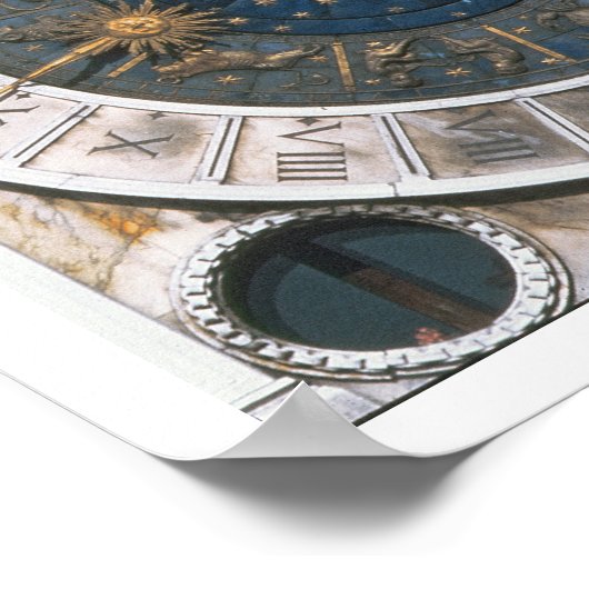 金ゴールドとエナメル時計の顔、デザインはMaによって開始 ポスター (角)