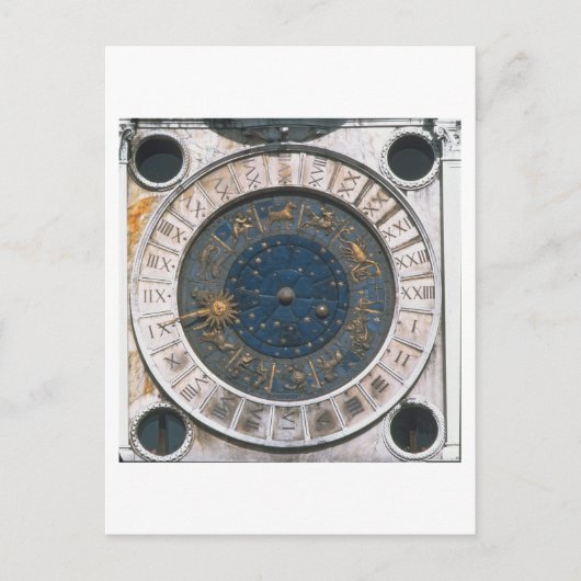 金ゴールドとエナメル時計の顔、デザインはMaによって開始 ポストカード (正面)