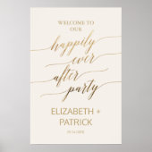 金ゴールドとエレガントアイボリーがパーティーの後ずっと幸せに ポスター (正面)