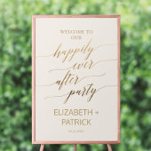 金ゴールドとエレガントアイボリーがパーティーの後ずっと幸せに ポスター