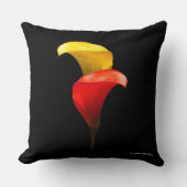 金ゴールドとエレガントクリムスカラリリー クッション (正面)