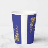 金ゴールドとエレガントブルゴーニュの感謝祭 紙コップ (右)