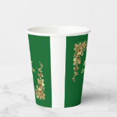 金ゴールドとエレガントブルゴーニュの感謝祭 紙コップ (左)