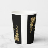 金ゴールドとエレガントブルゴーニュの感謝祭 紙コップ (右)