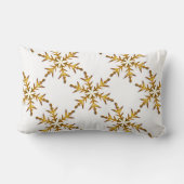 金ゴールドとエレガント白いメリークリスマス ランバークッション (裏面)