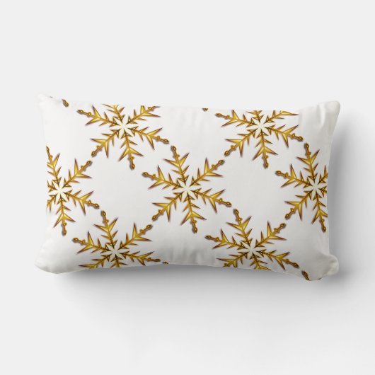 金ゴールドとエレガント白いメリークリスマス ランバークッション (裏面)