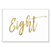 金ゴールドとエレガント白の表8. テーブルナンバー (裏面)