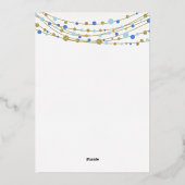 金ゴールドとエレガント2025年青卒業クラス 箔招待状 (裏面)