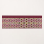 金ゴールドとオリーブグリーンのブルゴーニュ ヨガマット (裏面(横))