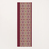 金ゴールドとオリーブグリーンのブルゴーニュ ヨガマット (裏面)