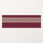 金ゴールドとオリーブグリーンのブルゴーニュ ヨガマット (正面(横))