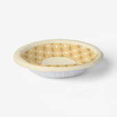 金ゴールドとクリームのパターン ペーパーボウル (傾斜あり)
