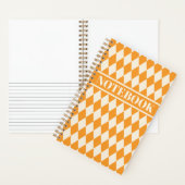 金ゴールドとクリームダイヤモンドパタアーガイルーン ノートブック (内側)