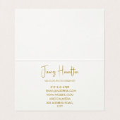 金ゴールドとクリームワイルドライフフォトグラファーの名刺 名刺 (内部フラット)