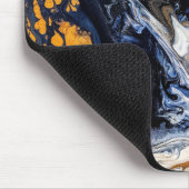 金ゴールドとグリッターの大理石のテクスチャ彫刻セレニティ マウスパッド (コーナー)