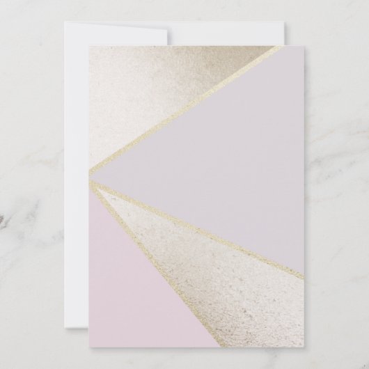 金ゴールドとグリッターホイフェイクル仮想カクテルパーティー 招待状 (裏面)