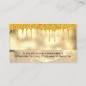 金ゴールドとグリッター 名刺 (裏面)