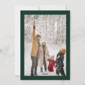 金ゴールドとグリーンクリスマスツリーと星の写真 シーズンカード (裏面)