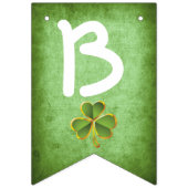 金ゴールドとグリーンクローバー結婚アイリッシュブライダルシャワー バンティングフラッグ (第2の旗)