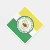 金ゴールドとグリーンサッカーウィスコンシンカラーズパーティー スタンダードランチョンナプキン (角)