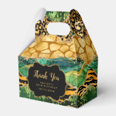 金ゴールドとグリーンサファリゲート誕生日ありがとう フェイバーボックス (裏面サイド)