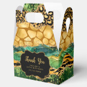 金ゴールドとグリーンサファリゲート誕生日ありがとう フェイバーボックス (オープン)