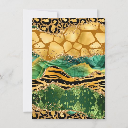 金ゴールドとグリーンサファリゲートSweet sixteen サンキューカード (裏面)