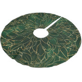 金ゴールドとグリーンダリアの花 ブラッシュドポリエステルツリースカート (アングル)