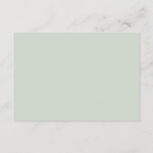 金ゴールドとグリーンボタニカルウェディングレセプションエンクロス エンクロージャーカード (裏面)